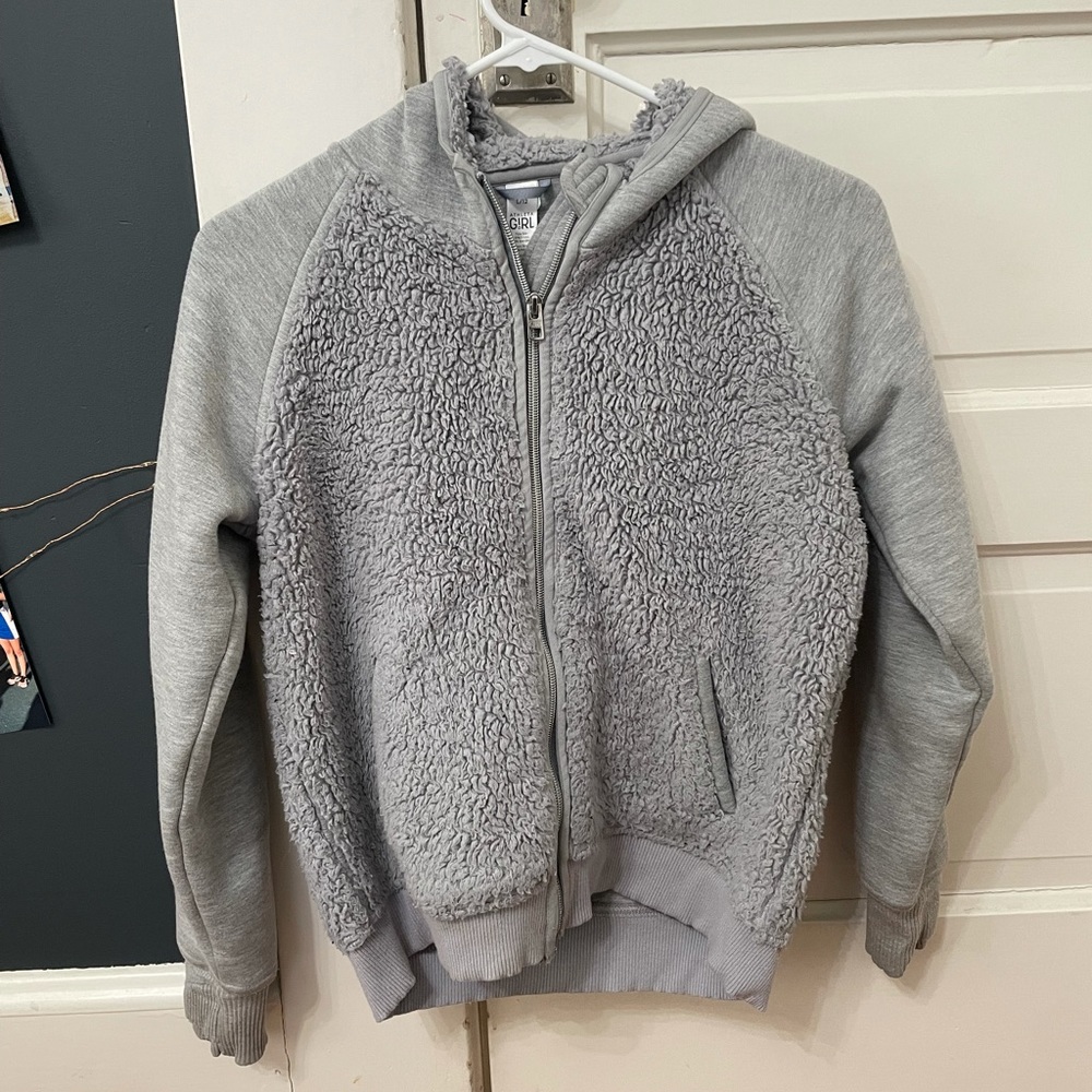 Athlete Girl Fuzzy Hoodie Size L